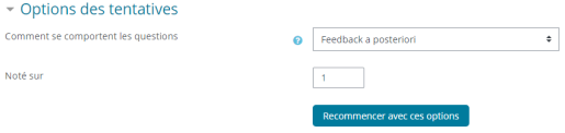Options des tentatives