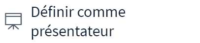 D&eacute;finir comme pr&eacute;sentateur