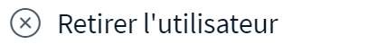 Retirer l'utilisateur