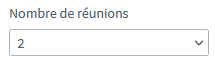 Nombre de réunions