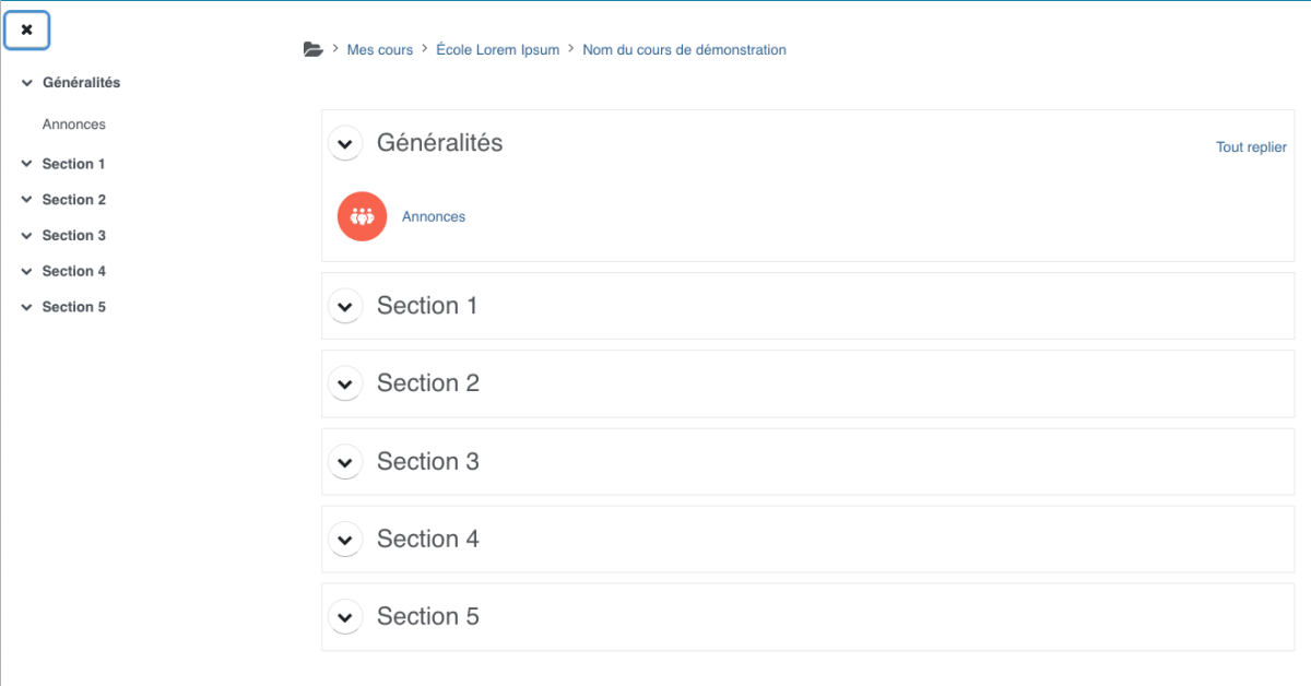 Les formats de cours [Gérer son espace de cours]